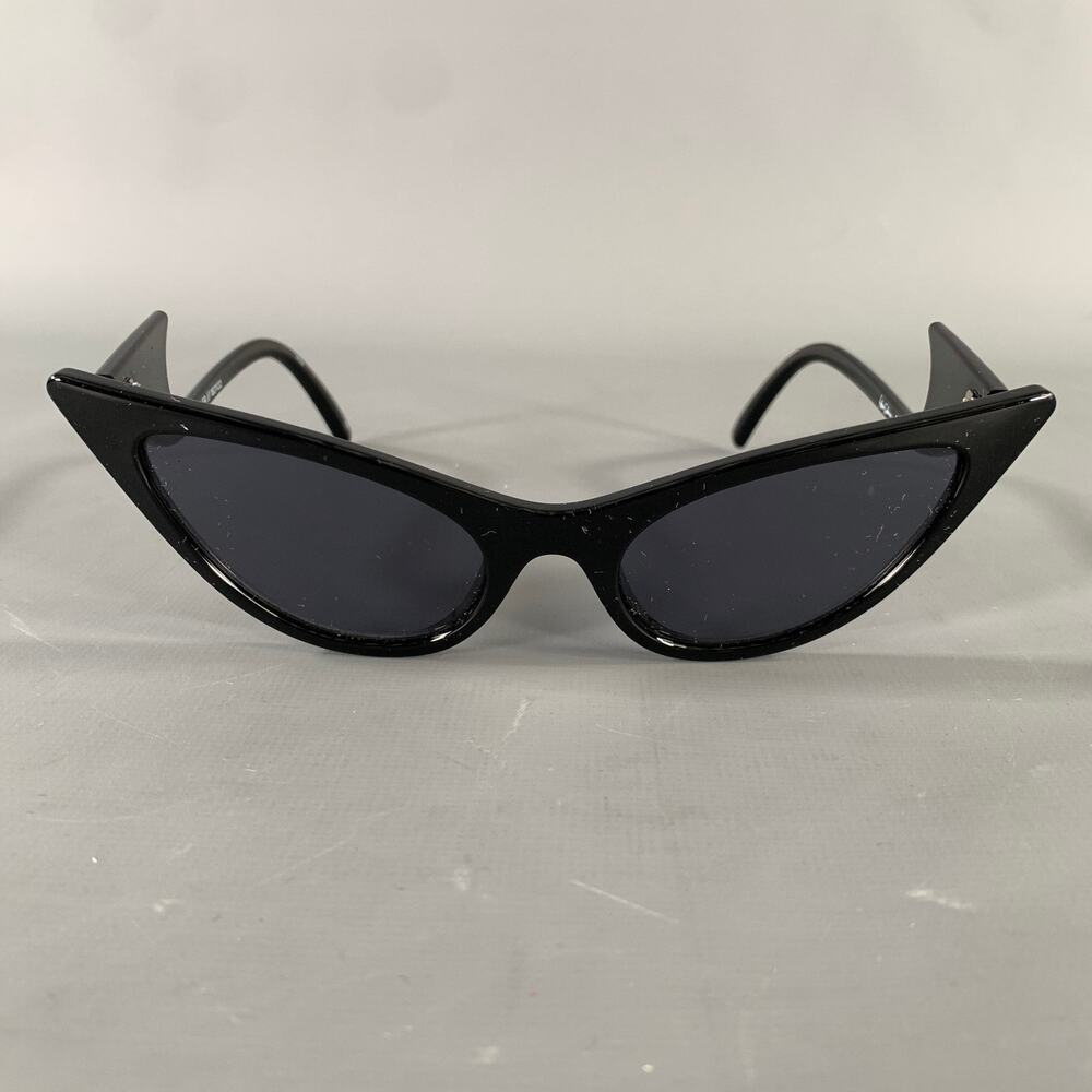 ADAM SELMAN Black Acetate Sunglasses